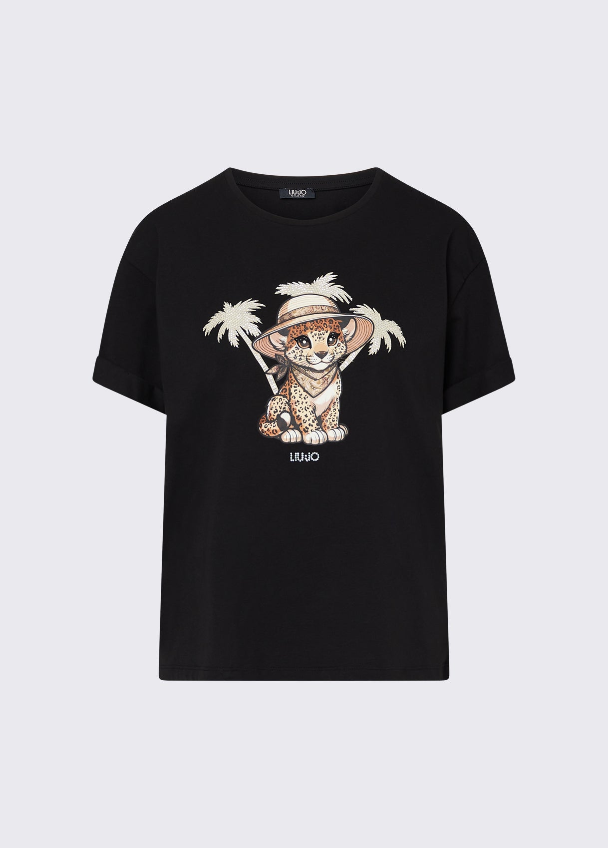 T-Shirt Con Stampa Liu.Jo Nera