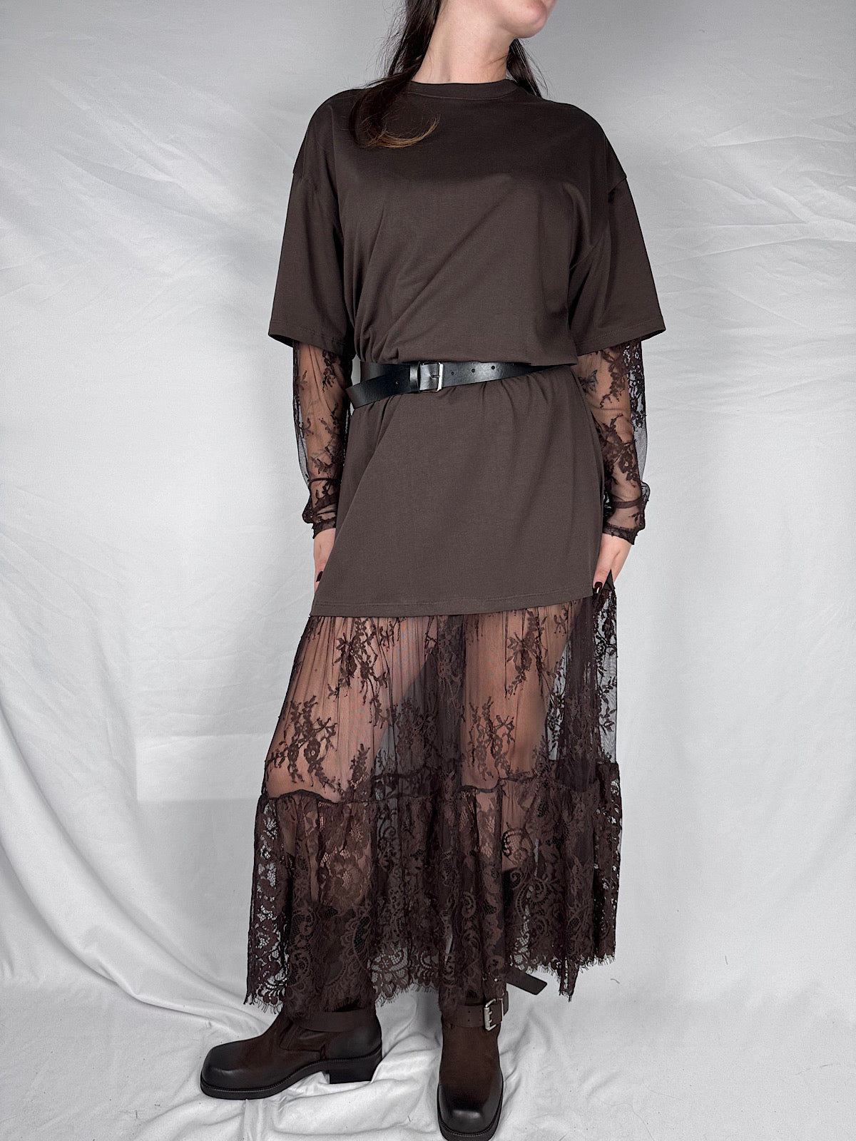 Abito T-shirt con Pizzo Vicolo Moro