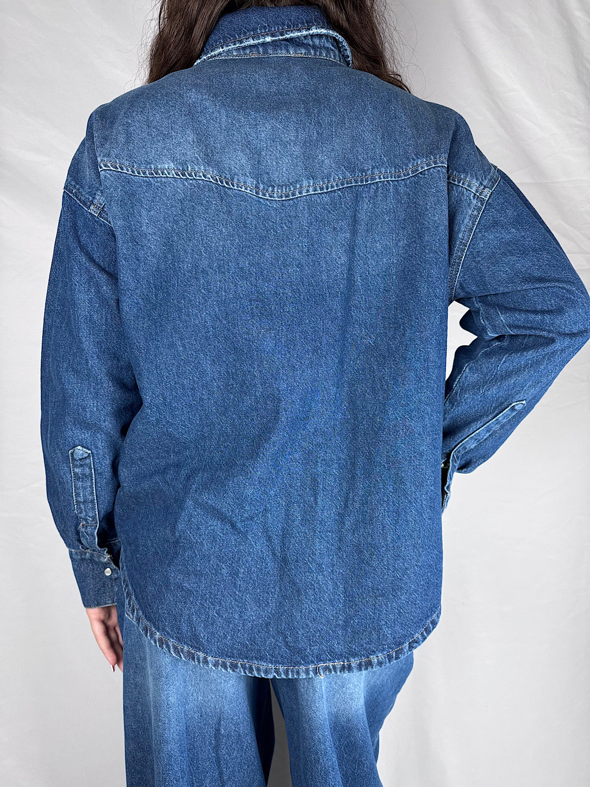 Camicia Jeans Tensione in Blu Medium