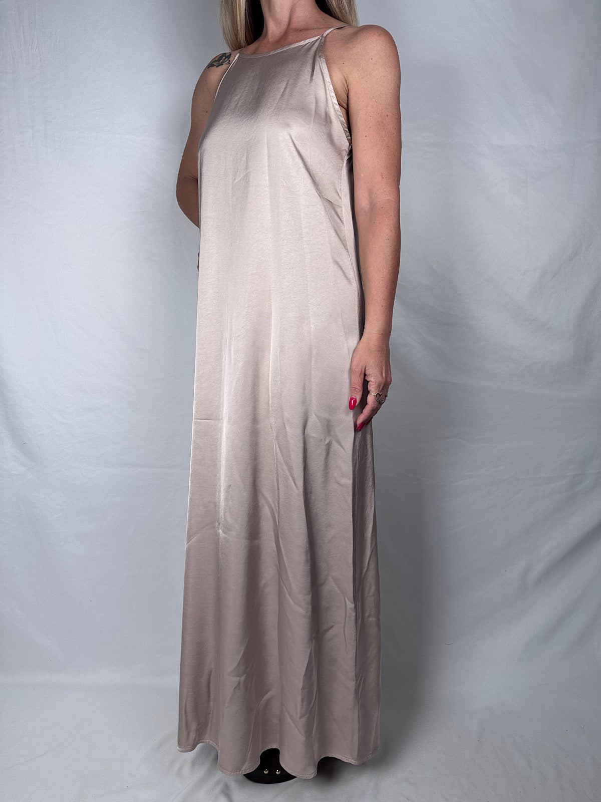 Abito Scollo Quadrato Satin Vicolo Glace
