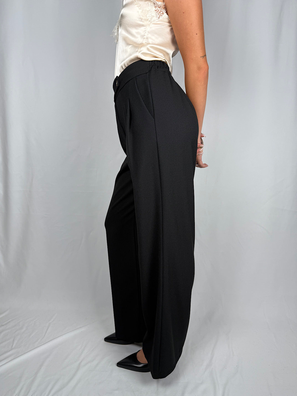 Pantalone Ampio Nero Armonia