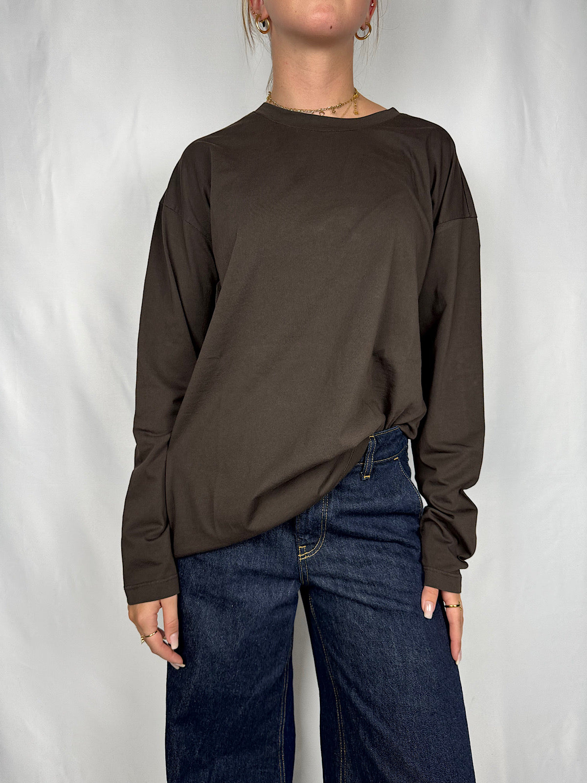 T-Shirt Manica Lunga Tensione-In Moro