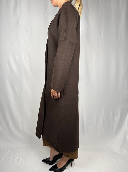 Cappotto Doppiopetto Basic Lungo  Vicolo Hand Made Moro