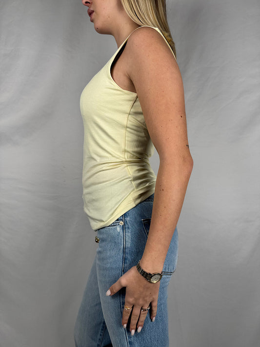 Canotta Scollo Quadro Giallo Vicolo