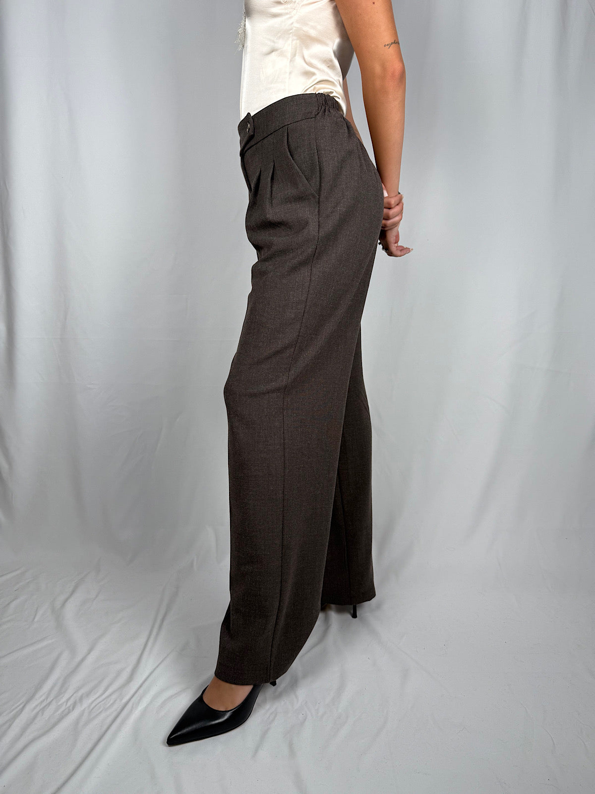 Pantalone Ampio Marrone Armonia