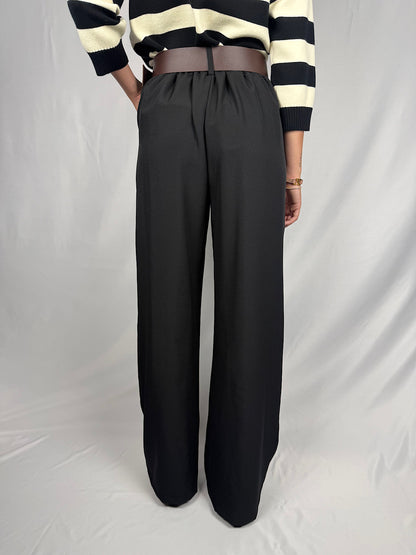 Pantalone Ampio con Cintura Armonia Nero