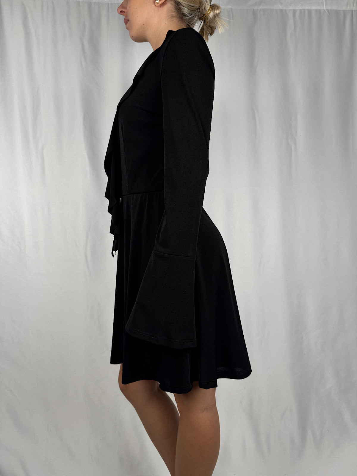 Abito con Rouches Nero Vicolo