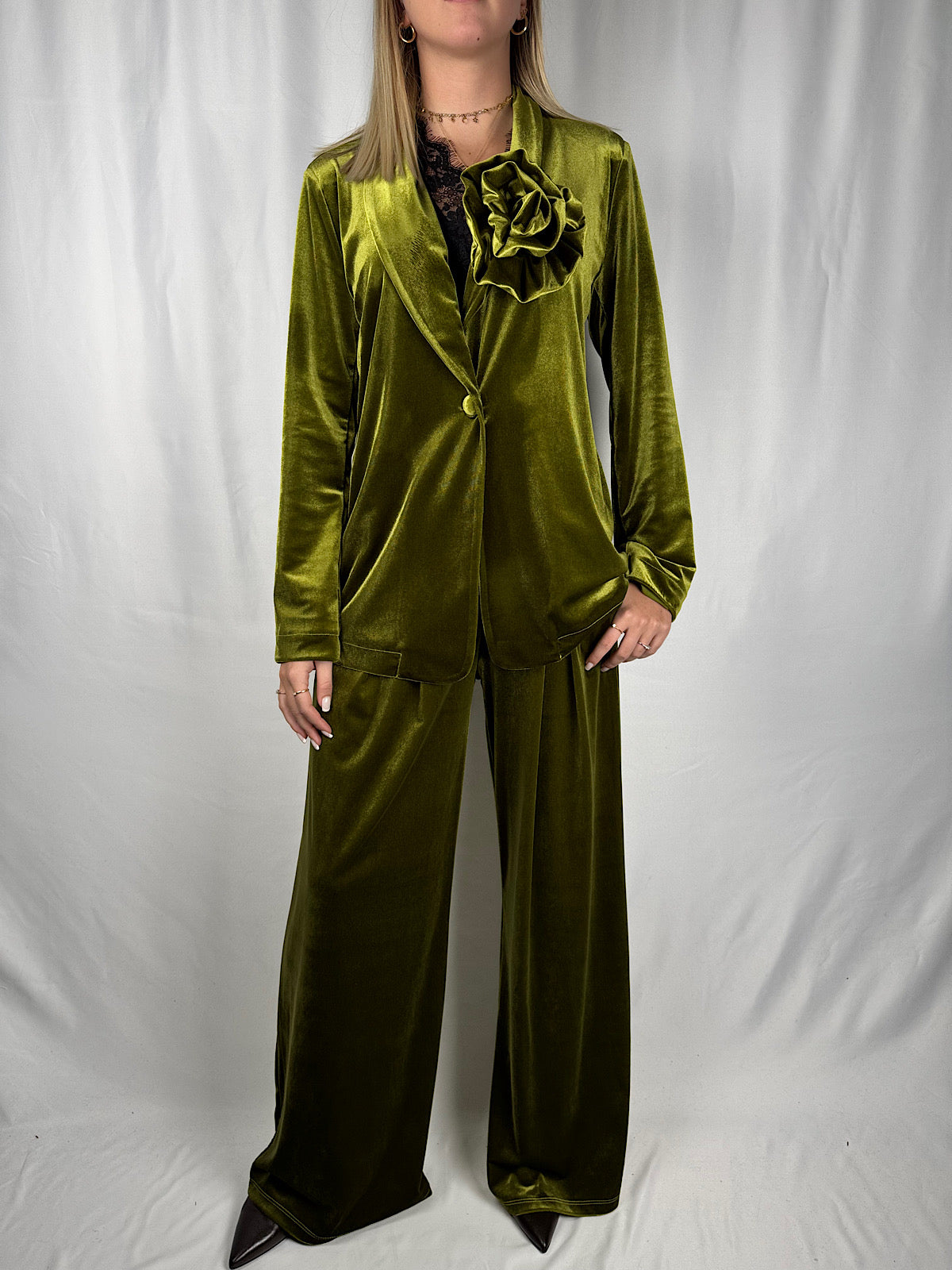 Giacca in Velluto Olio Tensione-In