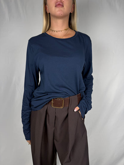 T-Shirt a Manica Lunga Armonia Blu