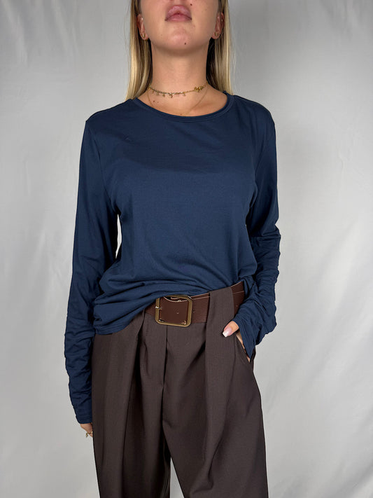 T-Shirt a Manica Lunga Armonia Blu