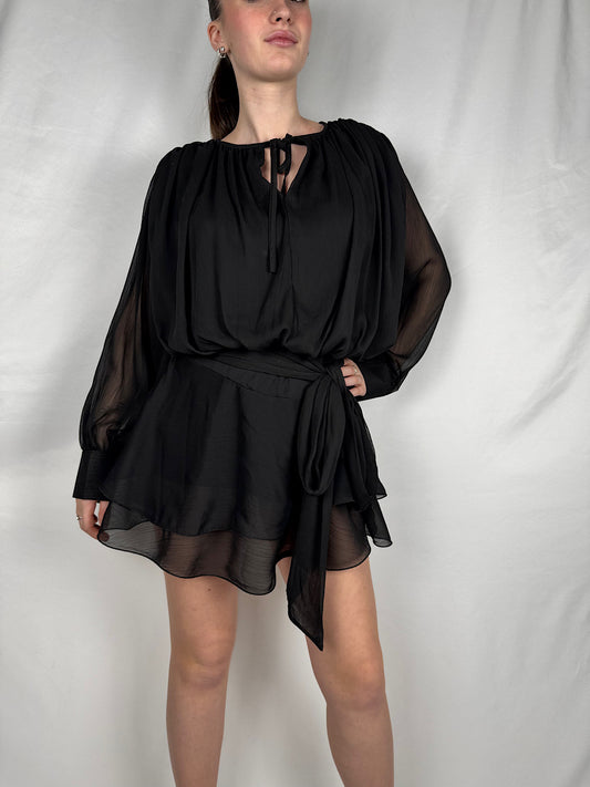 Abito Corto Nero Armonia