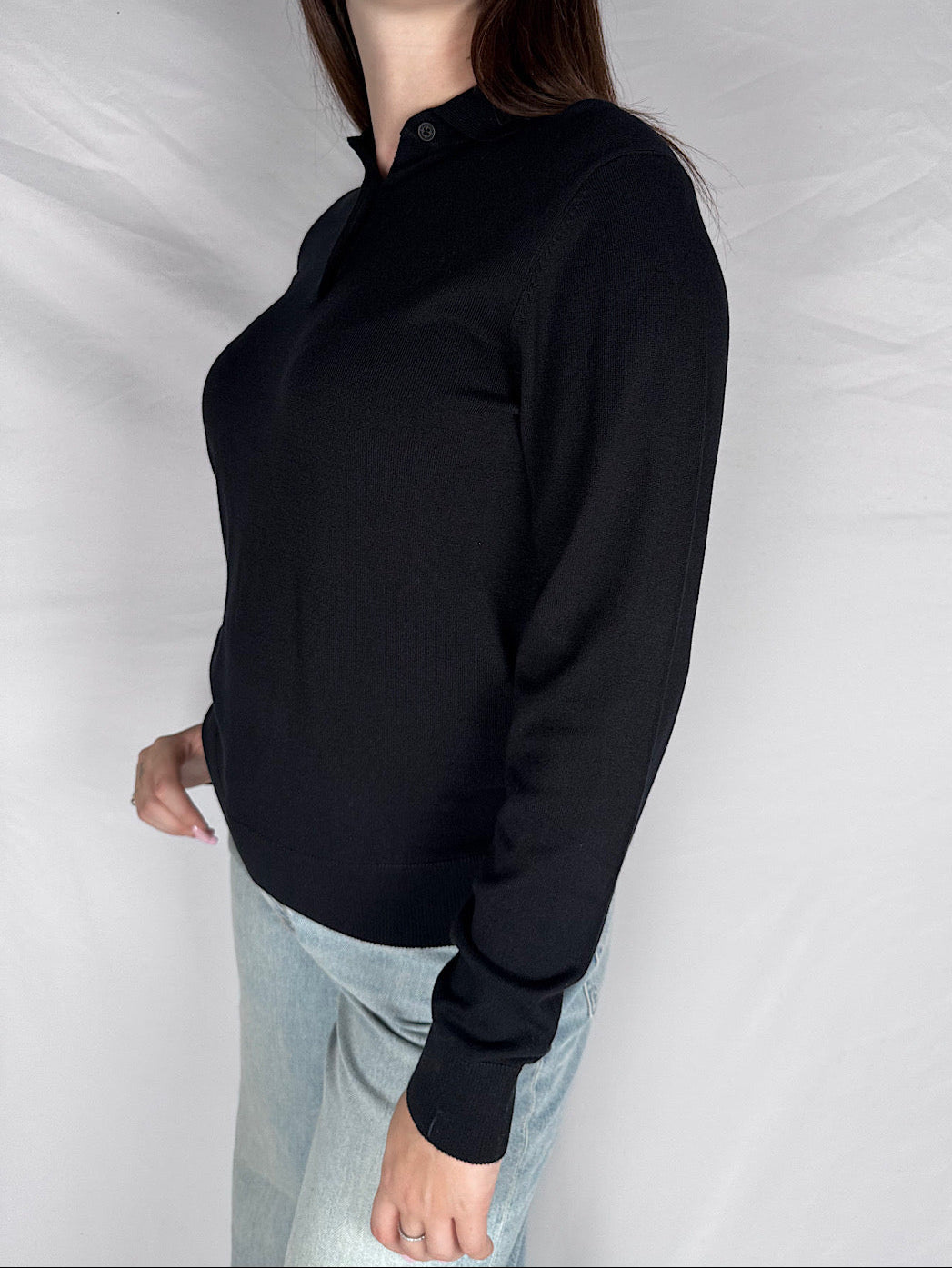 Polo Manica Lunga Markup Nero
