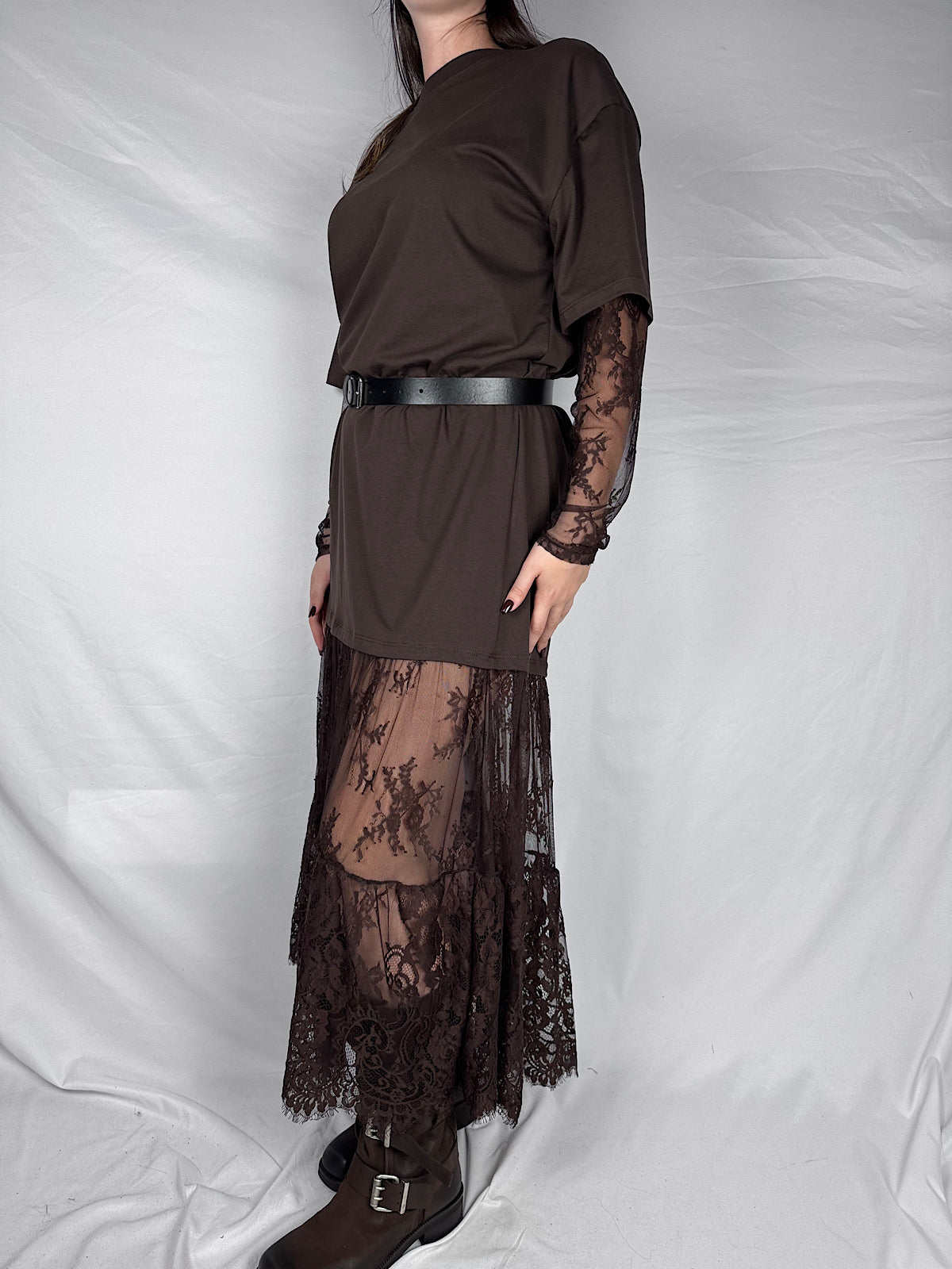 Abito T-shirt con Pizzo Vicolo Moro