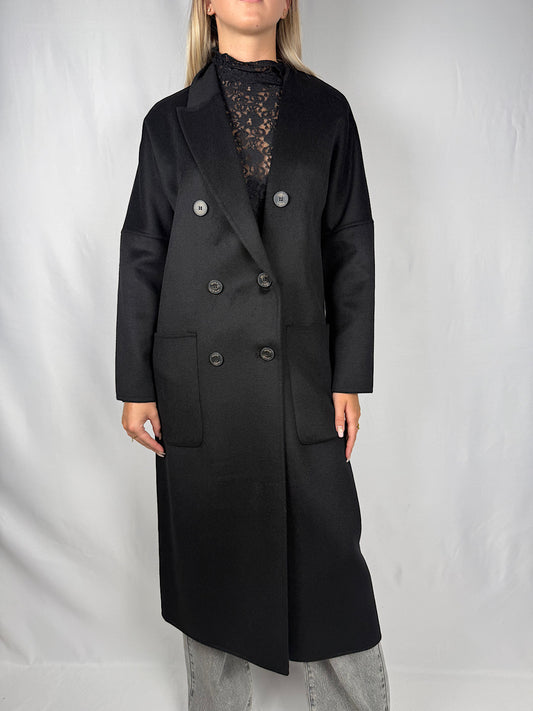 Capotto Lungo Vicolo Hand Made Nero