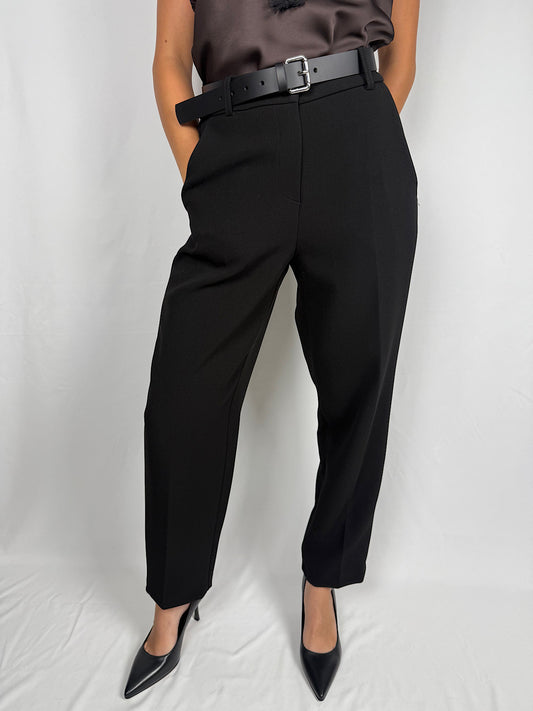 Pantalone con Cintura Tensione-In Nero
