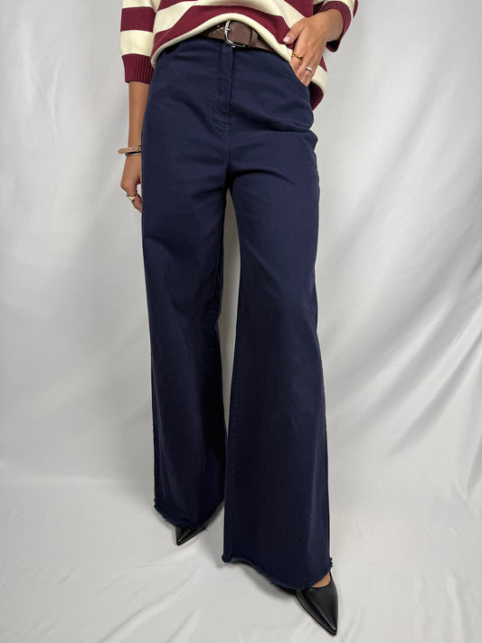 Pantalone con Cintura Tensione-In Blu