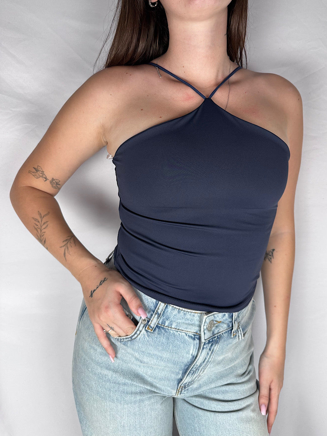 Top Scollo America Armonia Blu