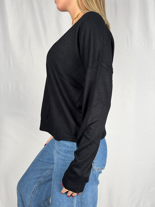 Cardigan Rasato Nero SusyMix