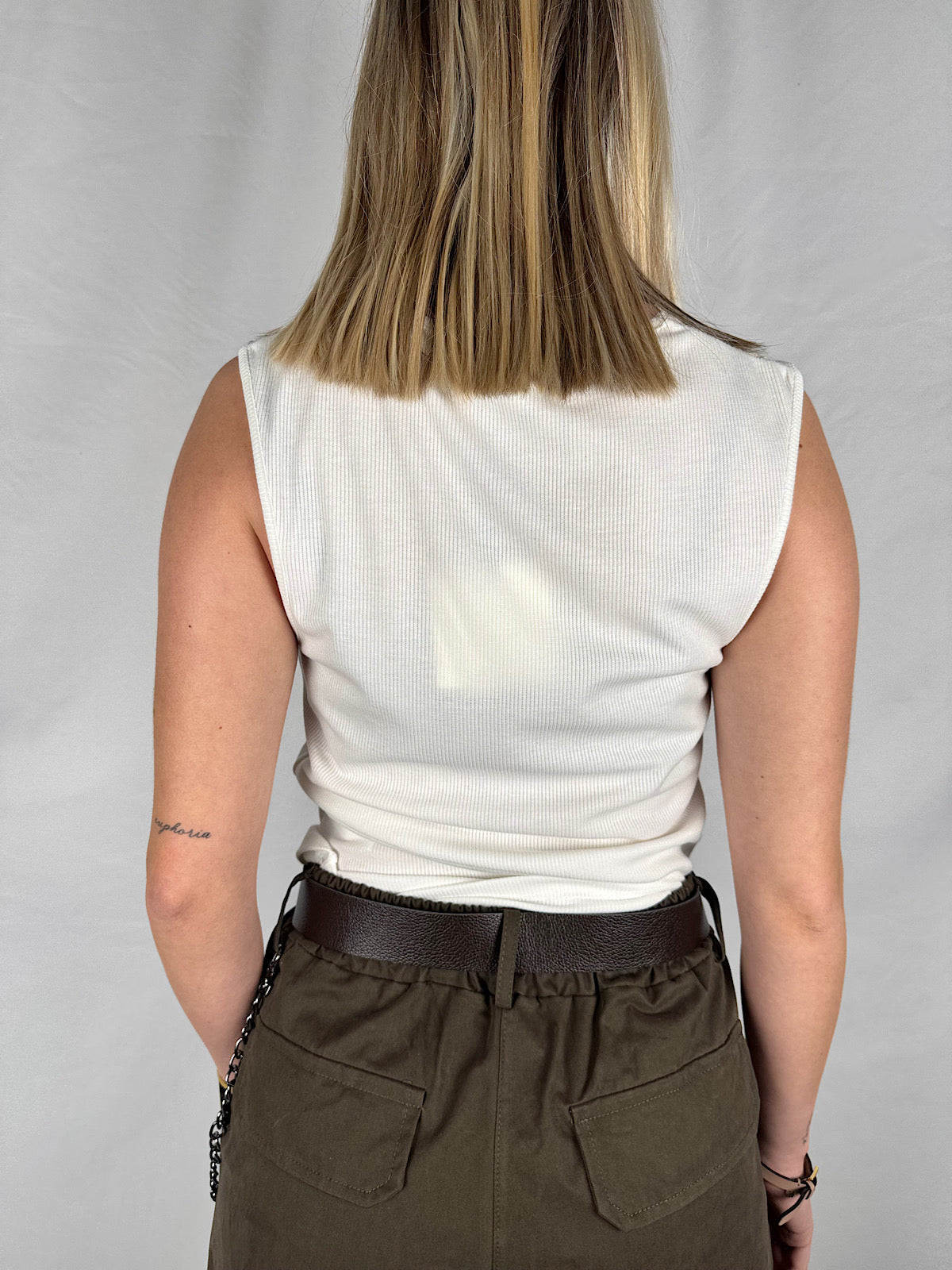 Canotta con Pizzo Bianco Vicolo