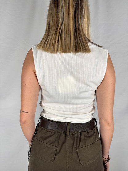 Canotta con Pizzo Bianco Vicolo