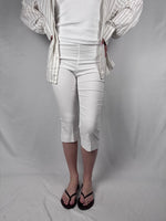 Pantalone Capri Tensione In Bianco