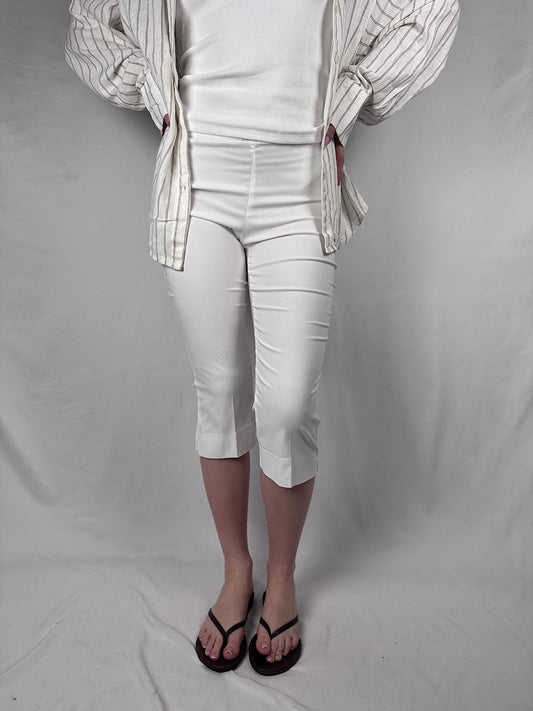 Pantalone Capri Tensione In Bianco