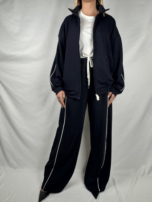 Felpa Aperta Blu Vicolo