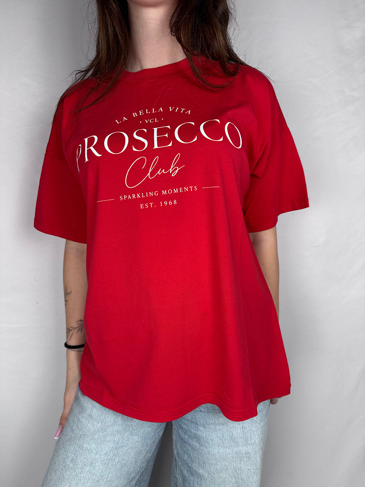T-Shirt La Bella Vita  Prosecco Club Vicolo Rossa