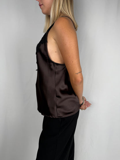 Top Sottoveste Tensione-In Marrone