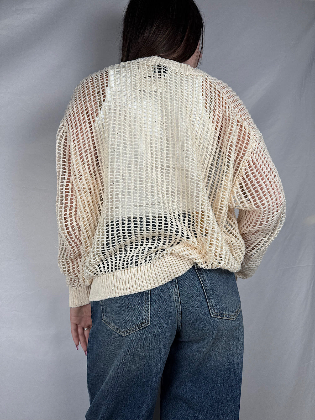 Maglia Traforata Susy Mix Burro