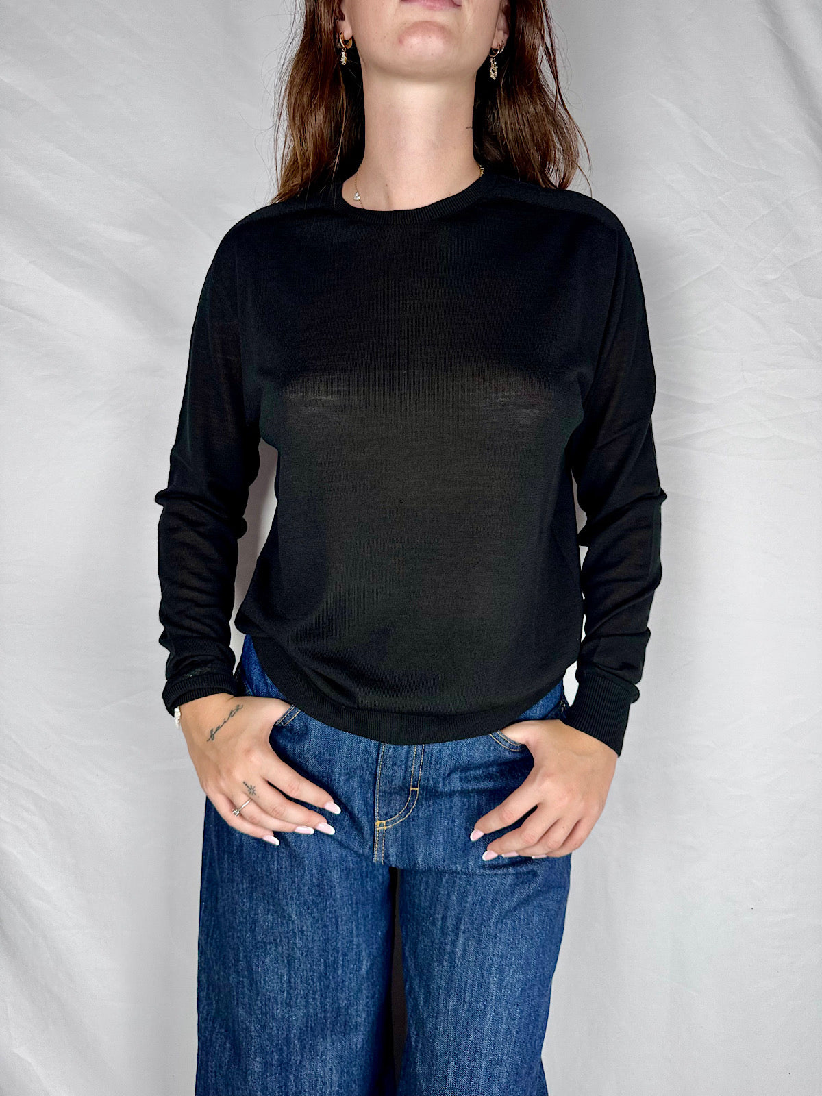 Maglia Maniche Lunghe Knitwear Vicolo Nero