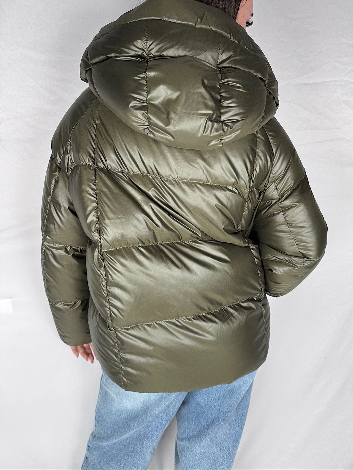 Piumino Corto Maxi Collo e Cappuccio Vicolo Army