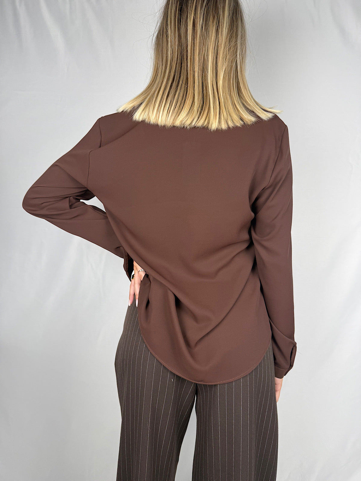 Camicia con Rouches Armonia Cioccolato