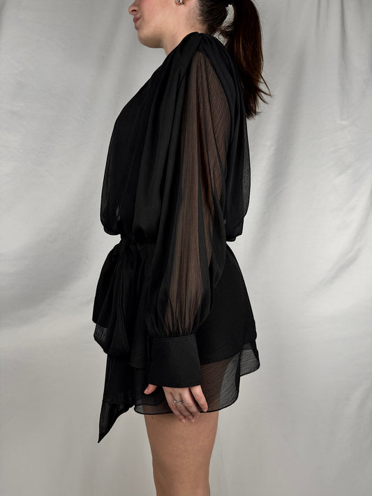 Abito Corto Nero Armonia