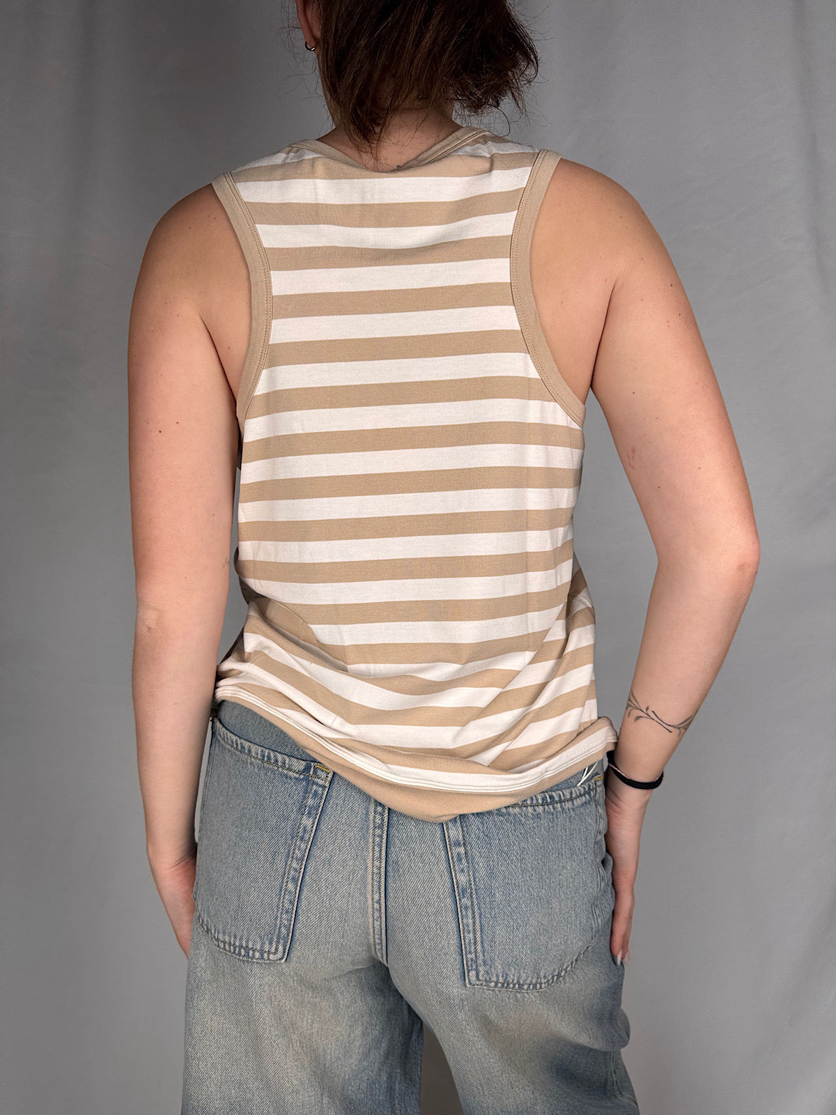 Canotta Top a Righe Liu Jo Burro/Beige