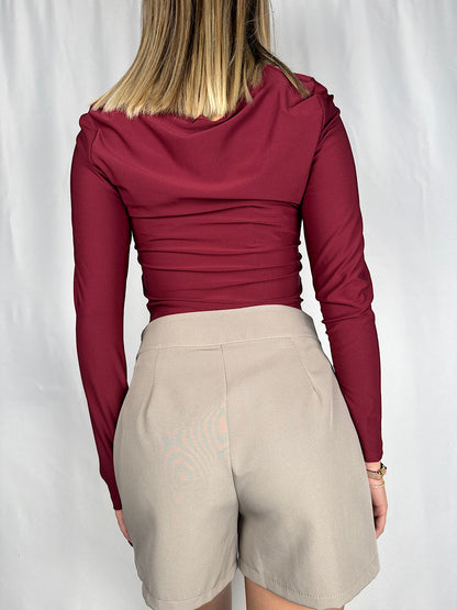 Body Scollo Quadro Bordeaux Armonia