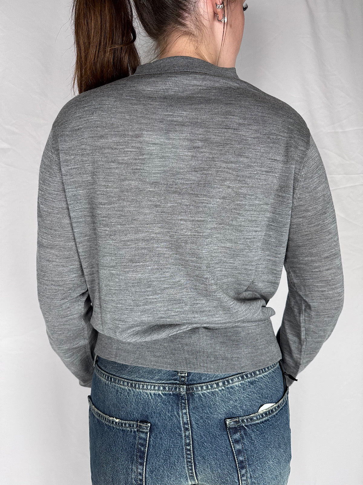 Polo Basic Lana Merino Vicolo Grigio Medio Melange