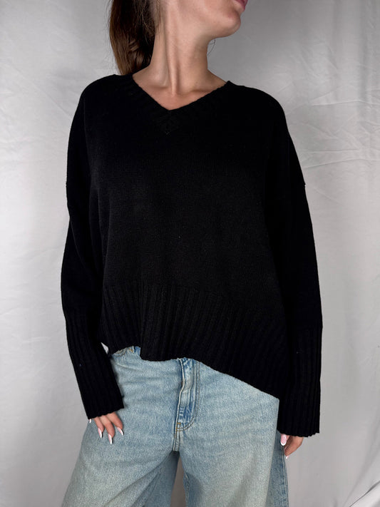 Maglia Scollo V Vicolo Nero