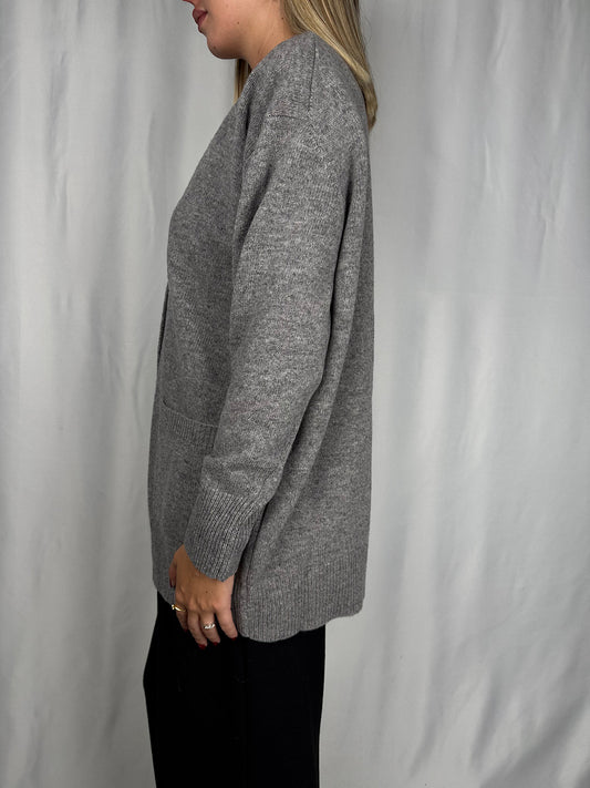 Cardigan Over Grigio Vicolo