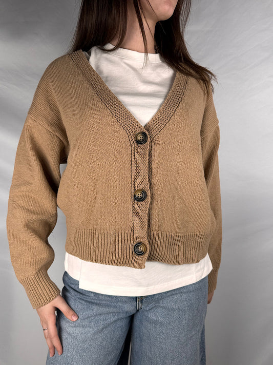 Cardigan Tre Bottoni Vicolo Cammello