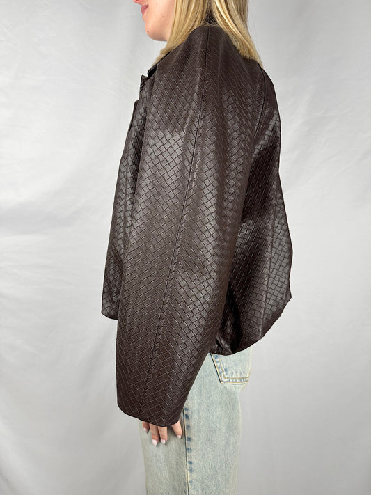 Bomber Eco-Pelle Intrecciato Moro Tensione-In