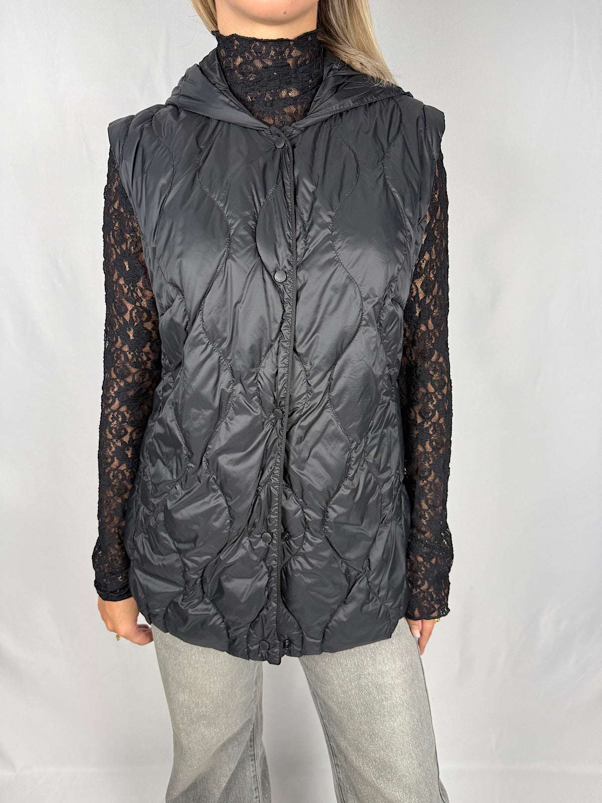Gilet Cento Grammi con Cappuccio Vicolo Nero