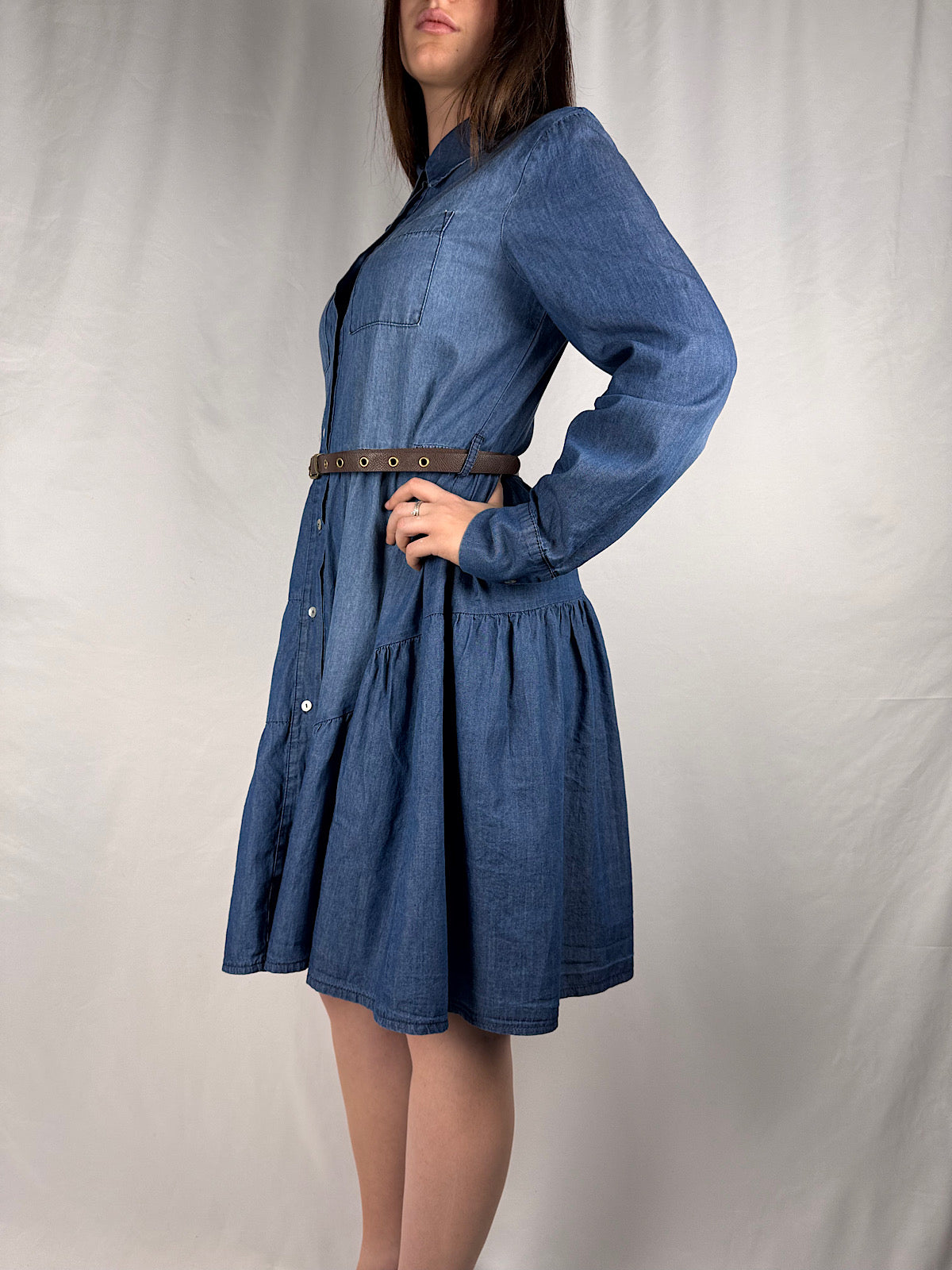 Abito Effetto Jeans in Chambray Vicolo