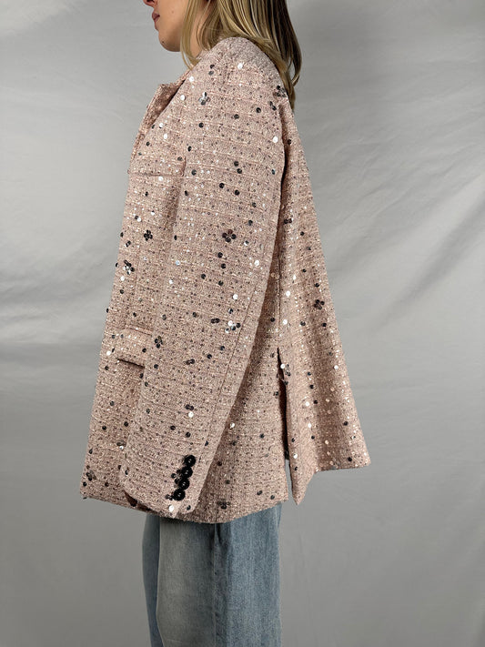 Giacca con Pailletes Rosa Vicolo