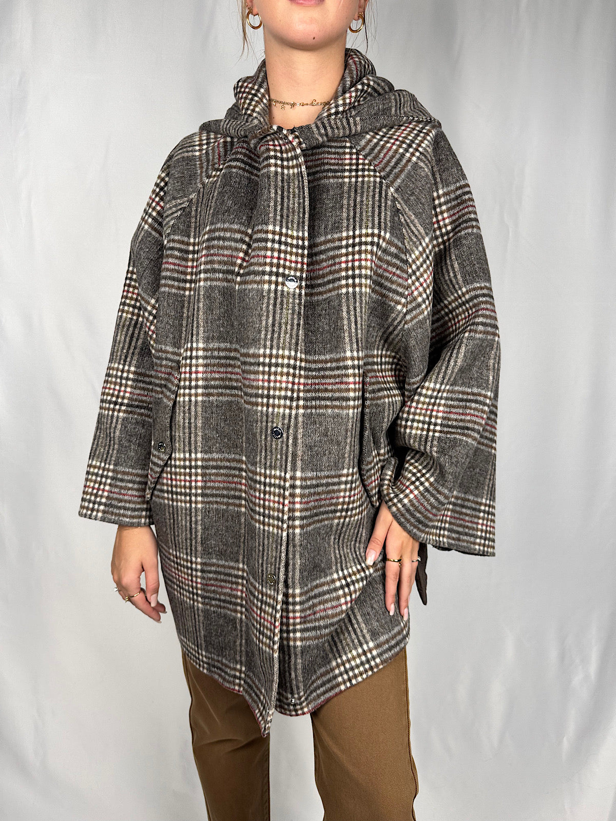 Trench Cappa A Quadri Vicolo