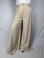 Pantalone Ampio con Spicchio Laterale Vicolo Beige