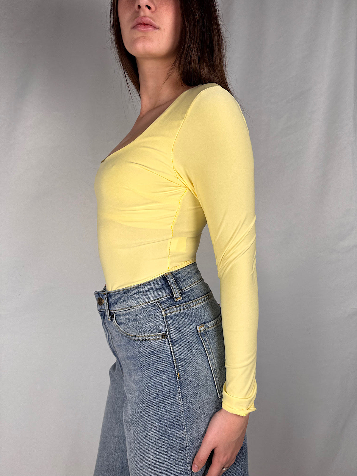 Body Scollo Quadro Armonia Giallo