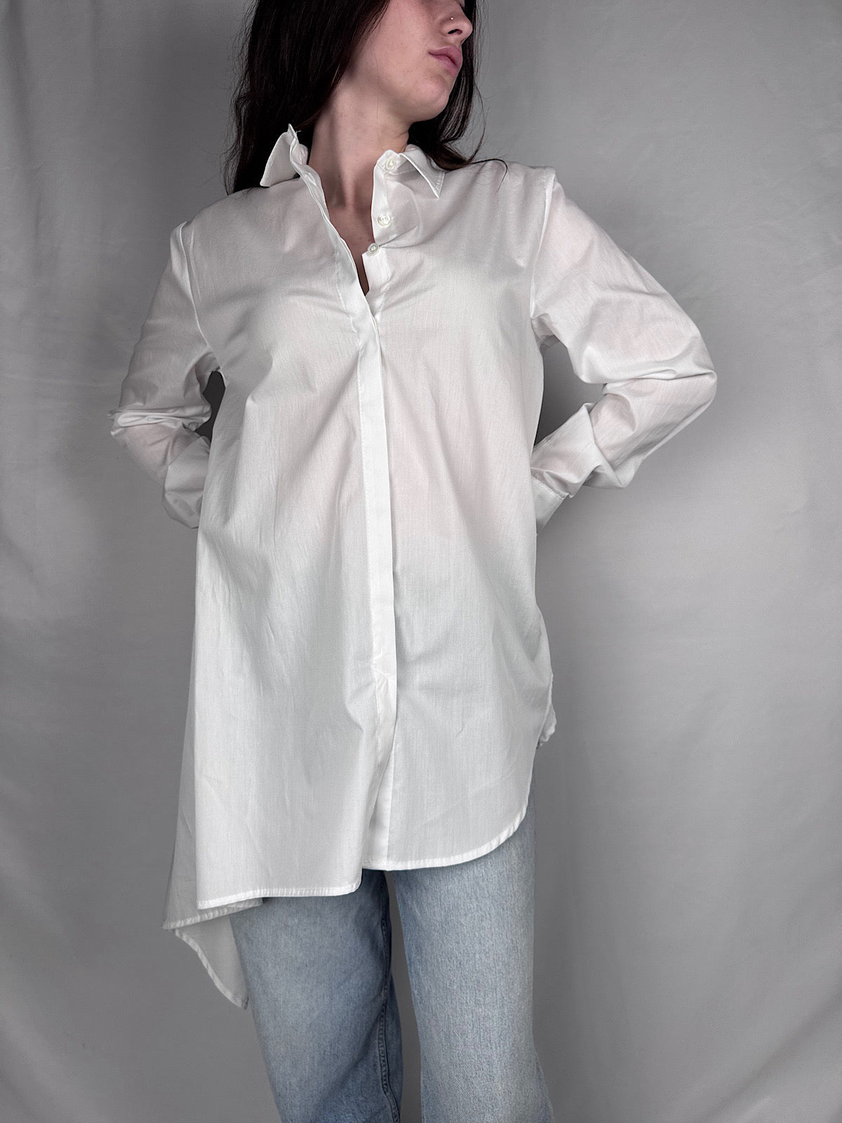 Camicia Asimmetrica Vicolo Bianca