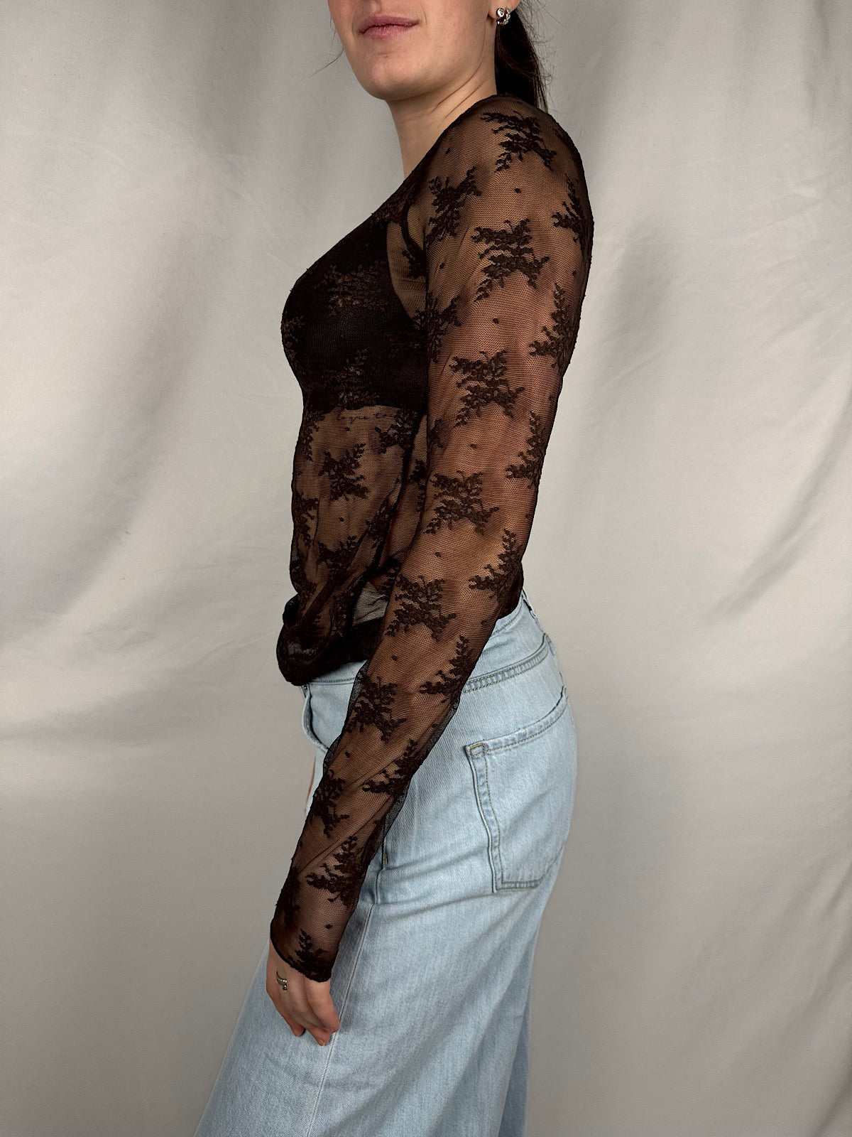 Maglia Basic in Pizzo  Armonia Moro