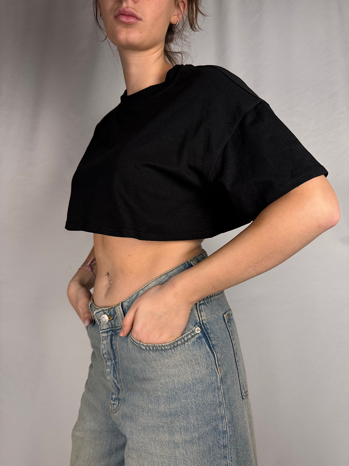 T-Shirt Crop Armonia Nera